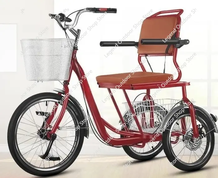 Tricycle pour personnes âgées, pédale pour adultes, vélo à trois roues pour personnes âgées, course 