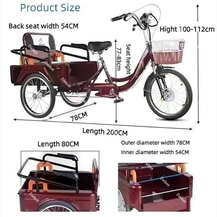 Tricycle électrique pour personnes âgées