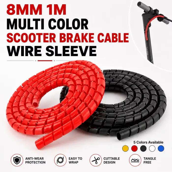 Fil caché de frein de scooter-câble de protection de fil de moteur de 1