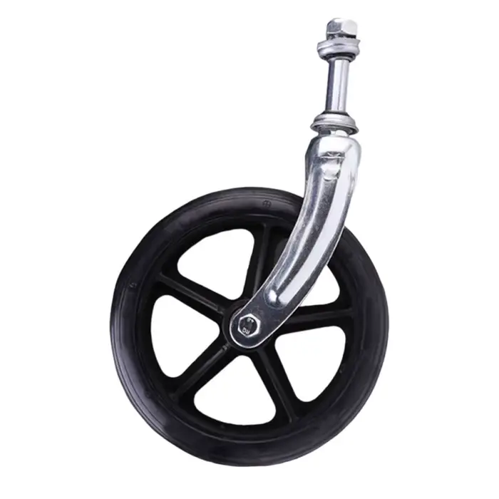 Roulette avant antidérapante pour fauteuil roulant en caoutchouc, roues de chariot de courses de 6/7