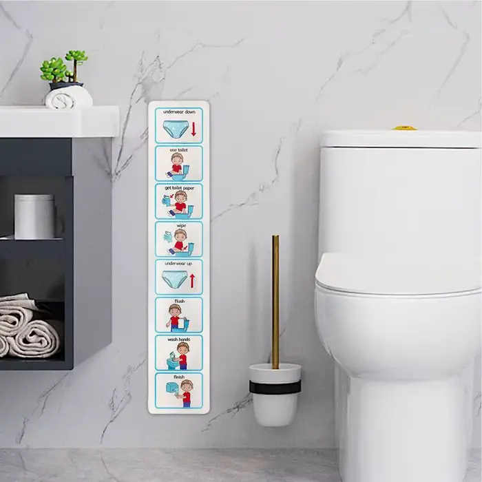 Tableau d'entraînement aux toilettes