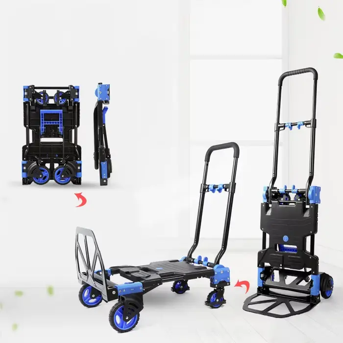 Chariot de courses pliable avec roues, chariot d'épicerie sur roulettes, chariot de courses pliable 