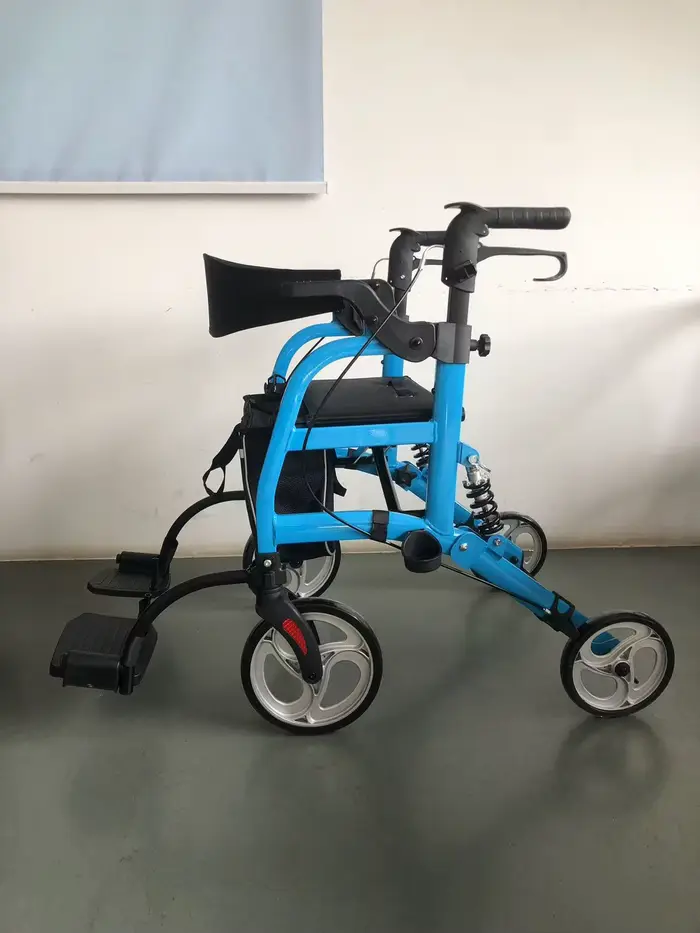 Elmaingenitwalking Assist Rollator, Marcheur pliant en alliage d'aluminium, Shopping, Aide à la mobi