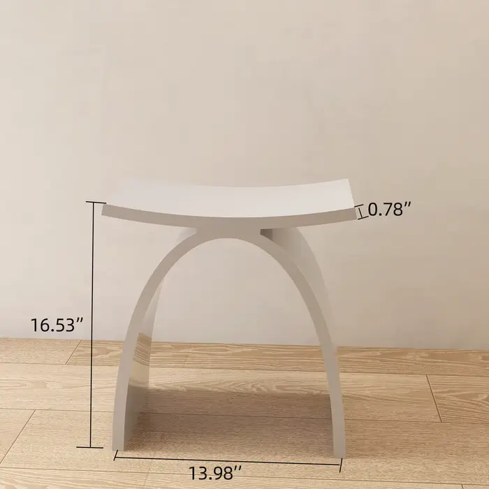 Tabouret de Douche en Pierre Artificielle, Siège HOBench, Accessoires de Salle