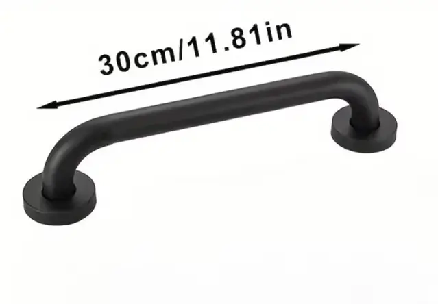 Barre d'appui antidérapante en acier inoxydable pour salle de bain, main courante de sécurité noire 
