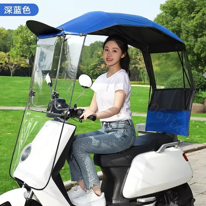 Nouvelle auvent de protection solaire et pluie pour trottinette électrique, pare-soleil extensible p