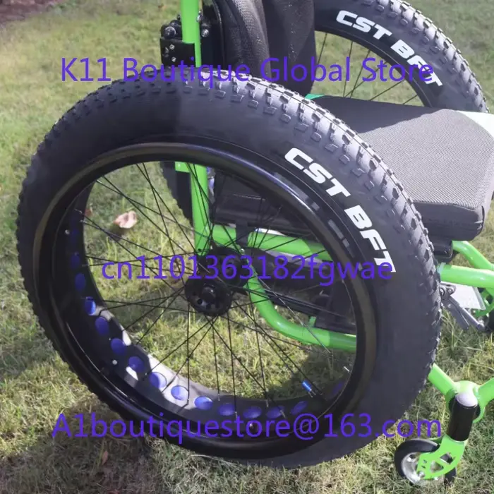 Roue arrière de secours pour fauteuil roulant de 24 pouces, grosse roue de plage
