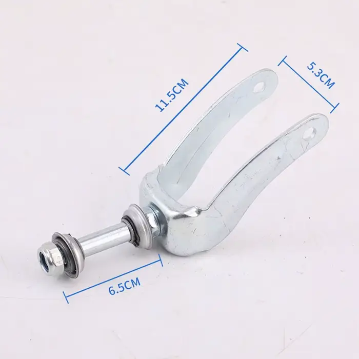 Fourche de fauteuil roulant en acier résistante à l'usure, support de roue avant de 6/7 pouces avec 