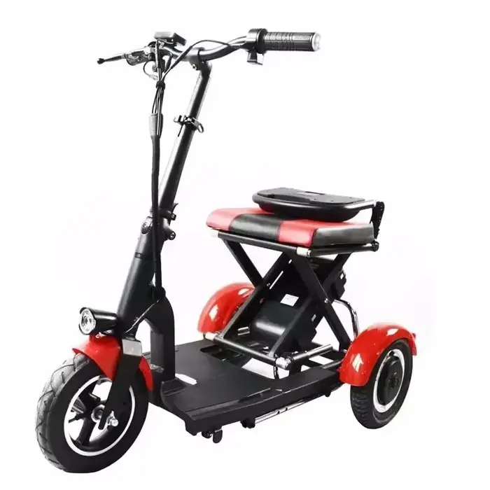 Scooter électrique léger pliant à Double moteur à 3 roues avec batterie amovible pour personnes âgée