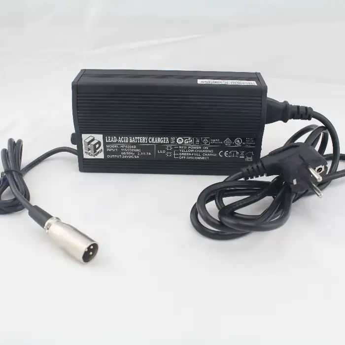 Gardens-Chargeur de batterie au gel au plomb pour scooter ou fauteuil roulant électrique, 8204B, 24V