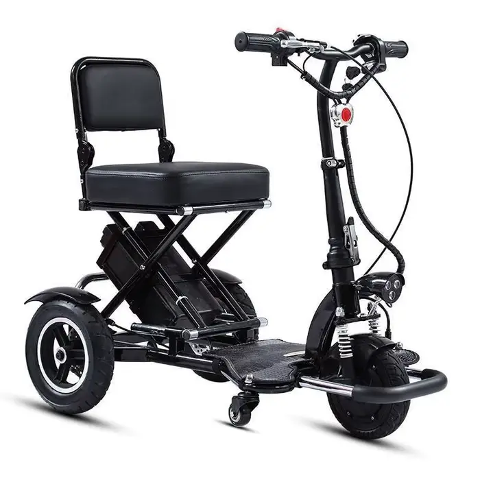 Scooter électrique pliant à trois roues pour personnes âgées 350W 48V12A40-50KM Tricycle