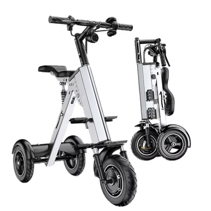 Nouveau Scooter électrique adulte pliant à 3 roues avec siège 36V 350W Tricycle