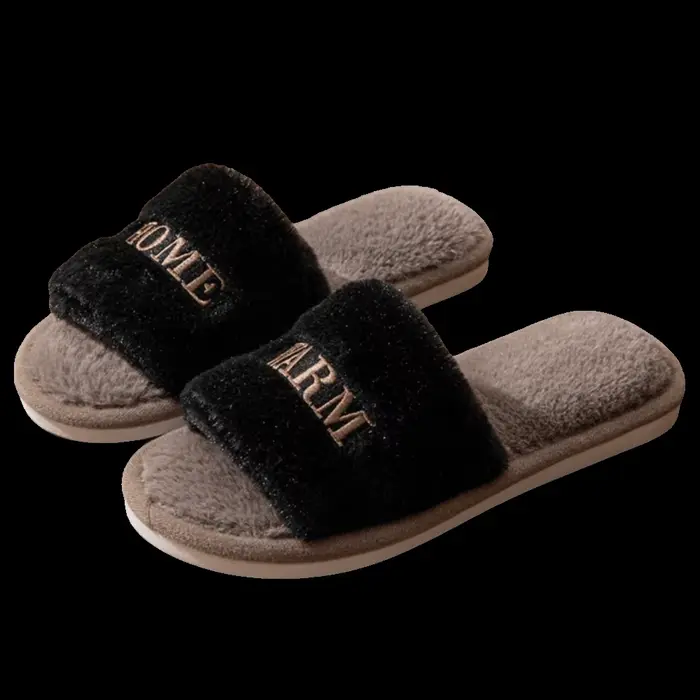 Pantoufles moelleuses confortables, douces et décontractées, chaudes et antidérapantes pour femmes, 