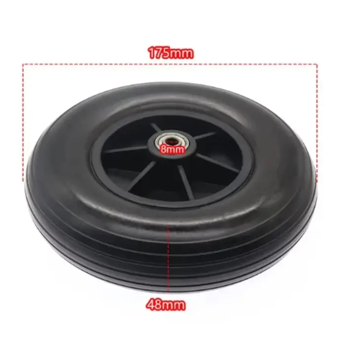 Roue en PU 200x50, pneu solide de 8 pouces pour fauteuil roulant