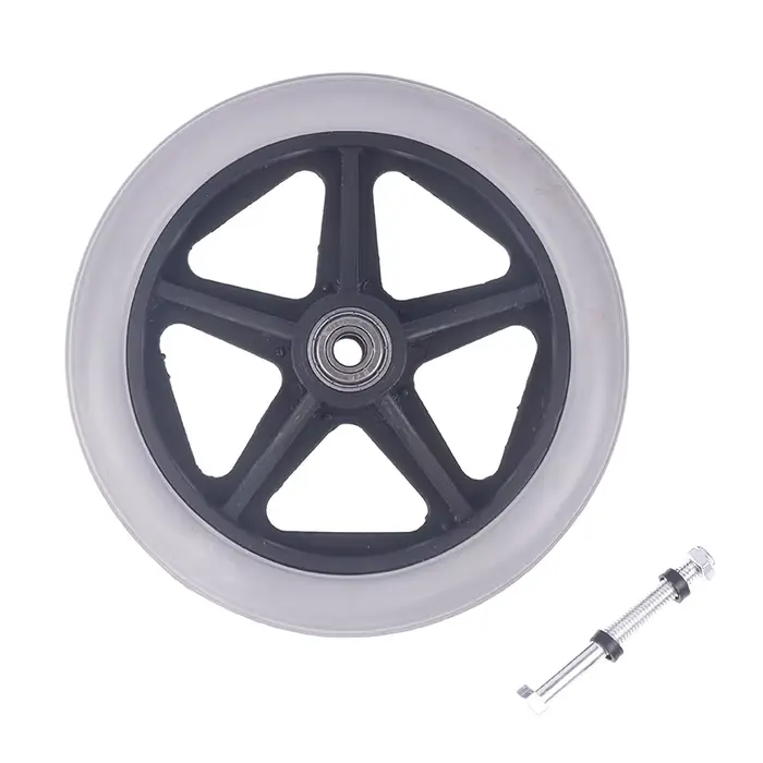 Pièce de rechange Durable pour fauteuils roulants, roue avant robuste et lisse et Flexible de 6 pouc