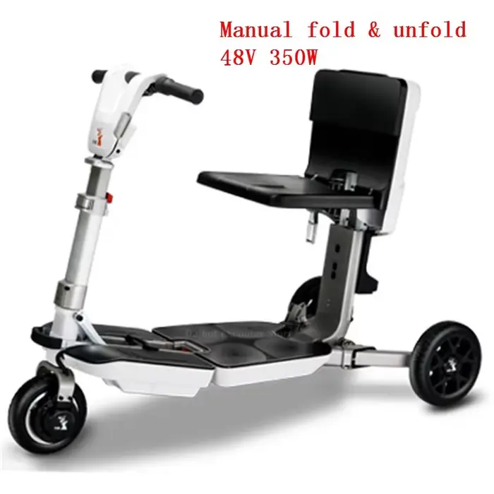 Scooter électrique pliable pour personnes âgées, trottinette à 3 roues, 350W, 48V, tricycle pour per
