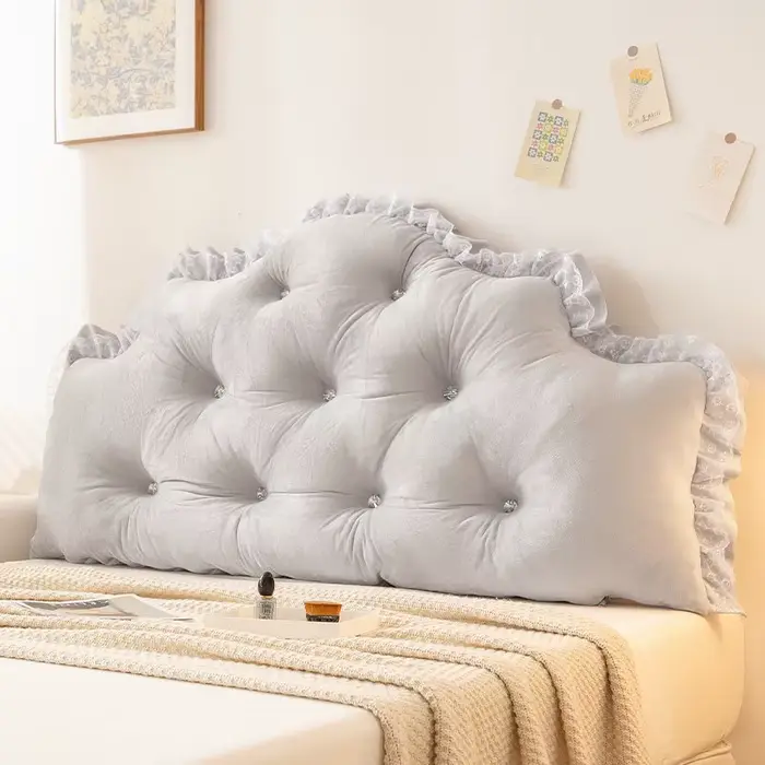 Coussin de dossier lombaire, oreiller de repos de lit pour Support, housse amovible et lavable, cale