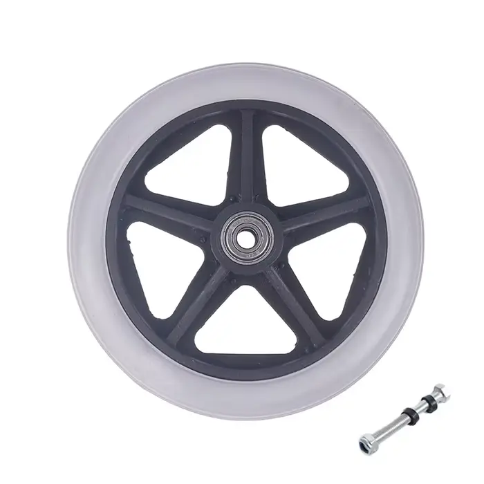 Roulette avant lisse et flexible pour fauteuil roulant, roue solide RapDuty, pièces de rechange pour