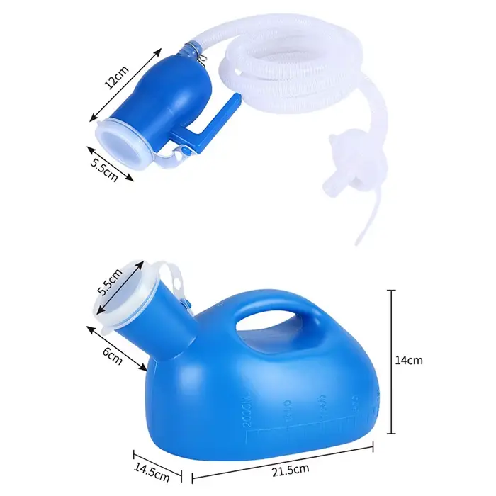 Urinoir en Plastique de 2000ml avec Circulation Urinaire pour Homme