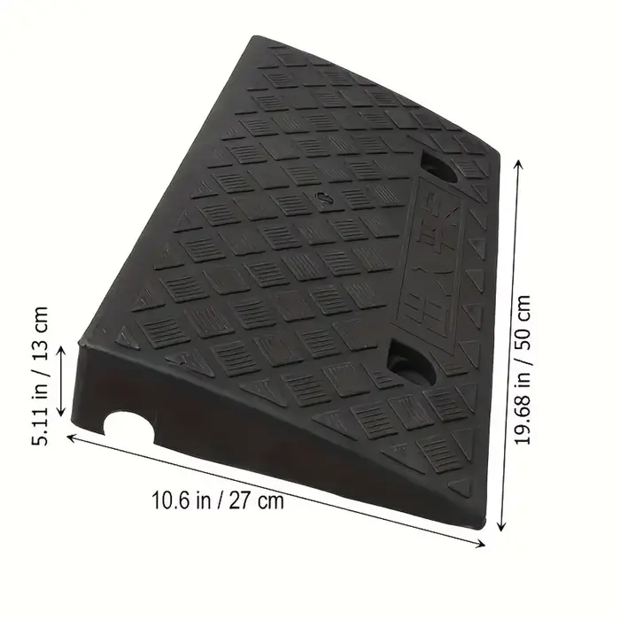 Rampe de seuil de voiture Portable, bordure en plastique avec Surface texturée, hauteur de 13CM, pou