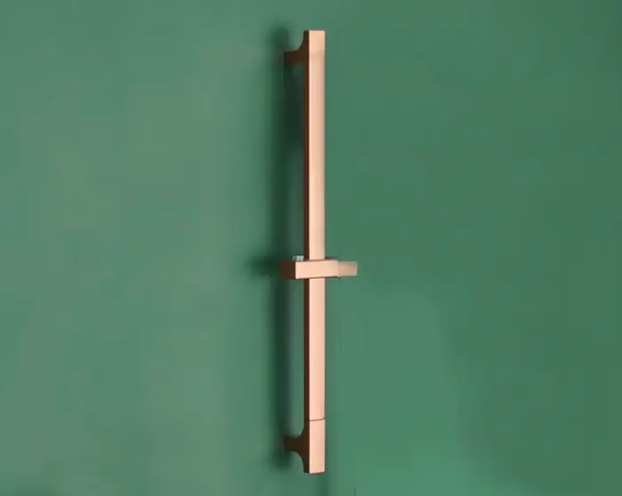 Ensemble de douchette à main avec barre coulissante, fonctions en or rose, douche à main réglable, b