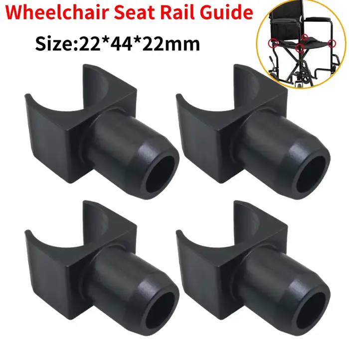 Ensemble de curseurs de Rail pour fauteuil roulant en plastique en forme de U, Guide de siège de fau