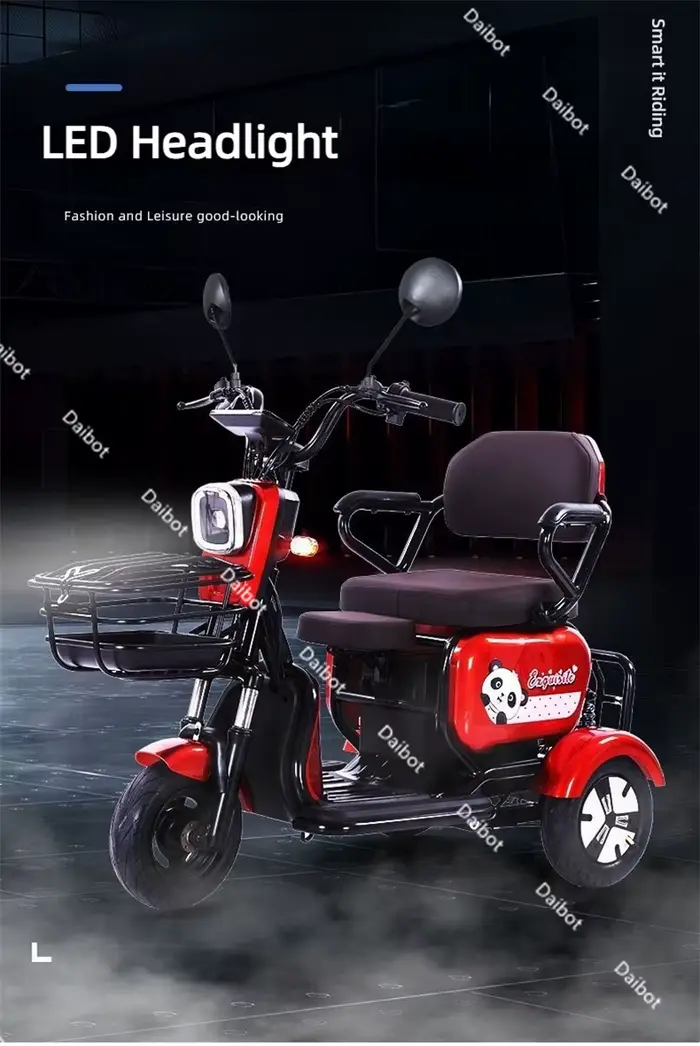 Scooter de mobilité à 3 roues pour personnes âgées et handicapées