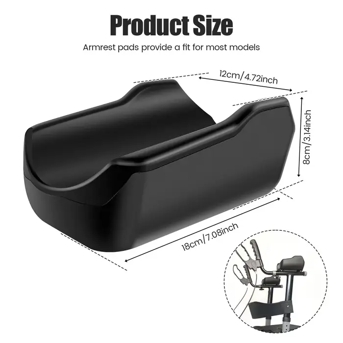 Coussin d'accoudoir universel ergonomique pour déambulateur vertical