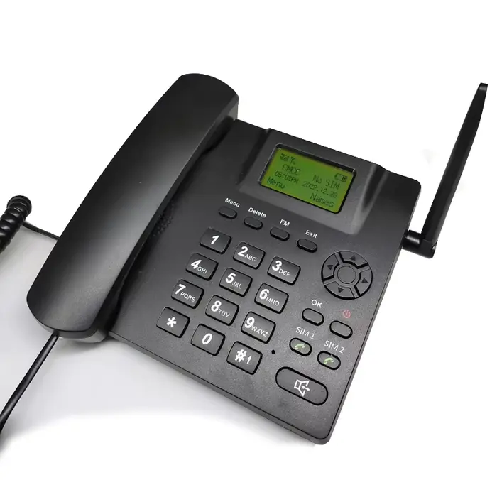 Téléphone sans fil pour personnes âgées, compatible GSM, carte SIM, téléphone fixe mains libres, tél