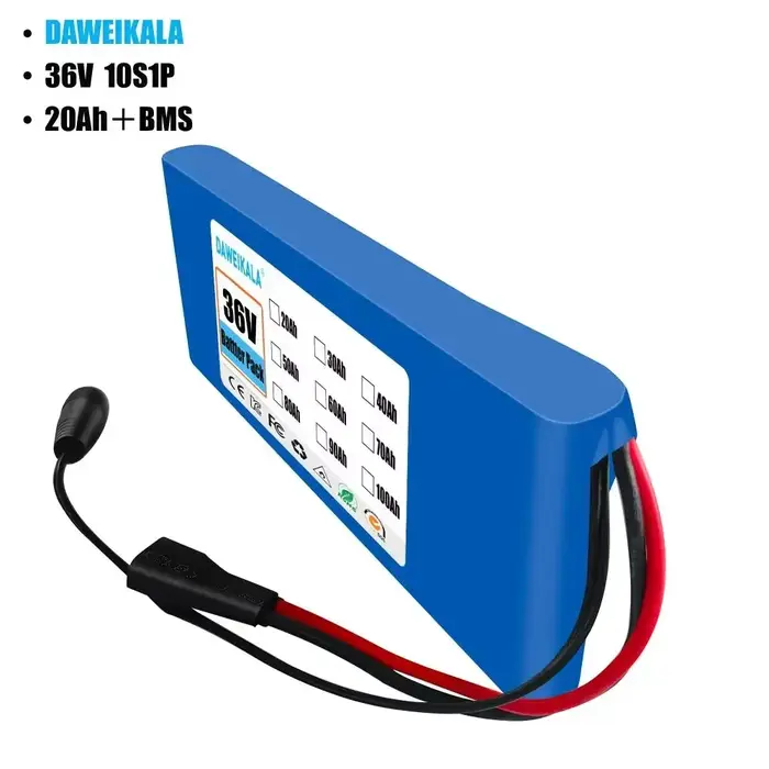 Batterie au lithium pour scooter électrique, 10S2P, 36V, 30000mAh, 500W
