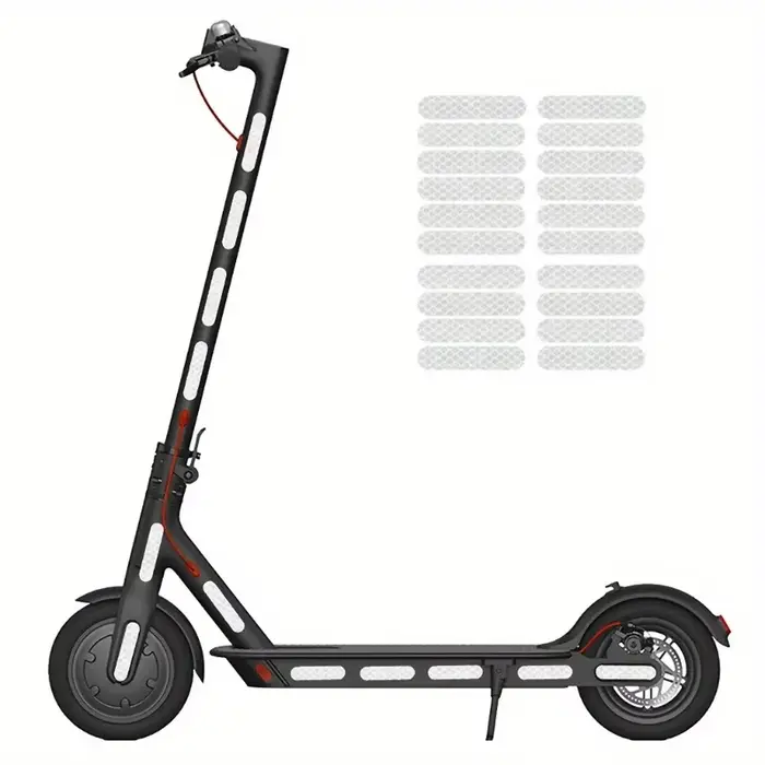 Autocollants réfléchissants pour roues de scooter – Film autocollant lumineux d'avertissement latéral