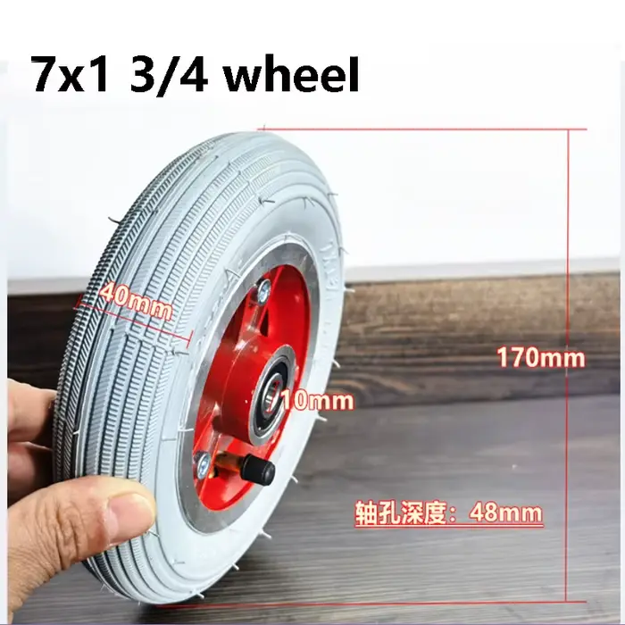 Roue avant et chambre à air pour fauteuil roulant électrique