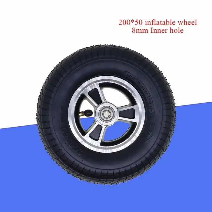 Roue avant gonflable en alliage d'aluminium pour fauteuil roulant électrique, roue génitale avec rou