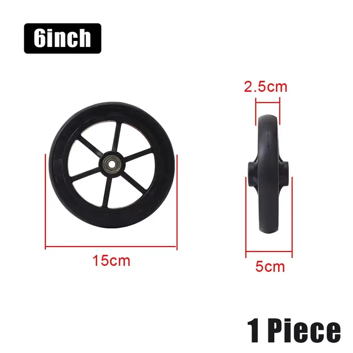 1/2 pièces 6/7/8 pouces roue de remplacement pour fauteuils roulants Rollator marcheurs chaise roula