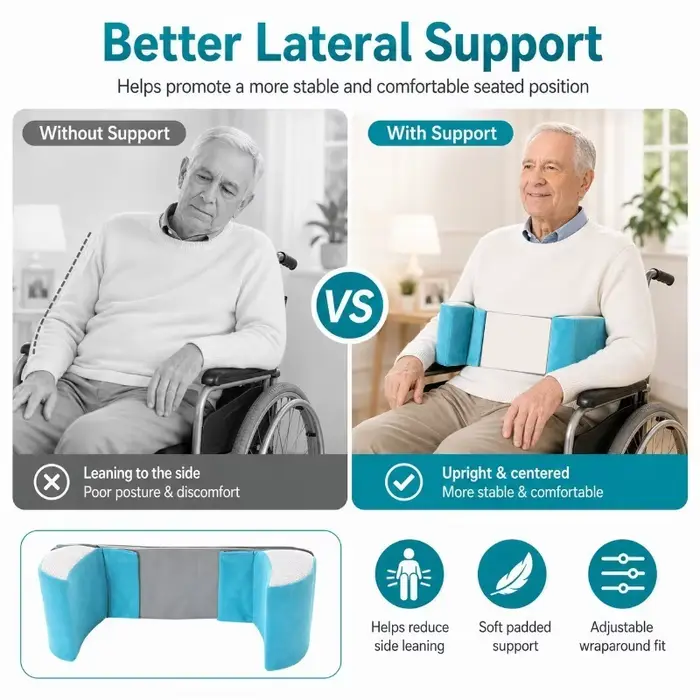 Coussin de soutien latéral pour fauteuil roulant