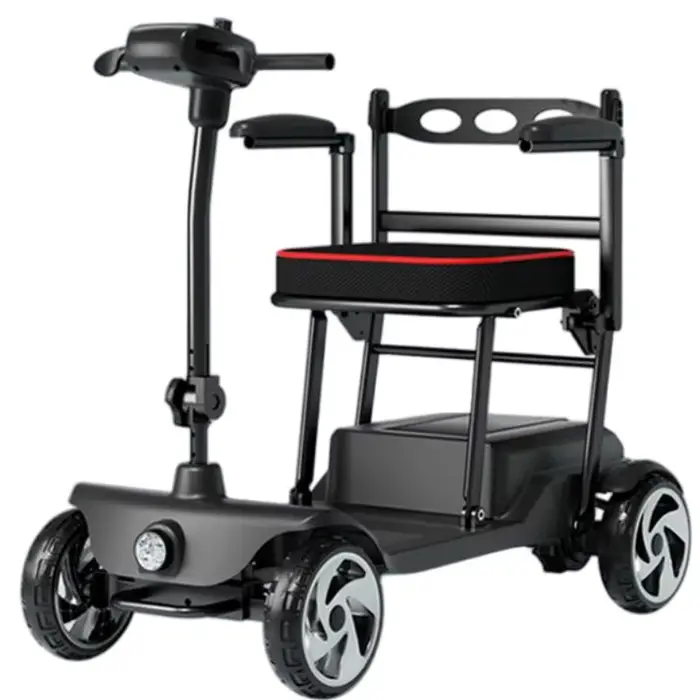 Scooter de mobilité adulte pliable léger scooter électrique 4 roues avec siège 350W batterie amovibl