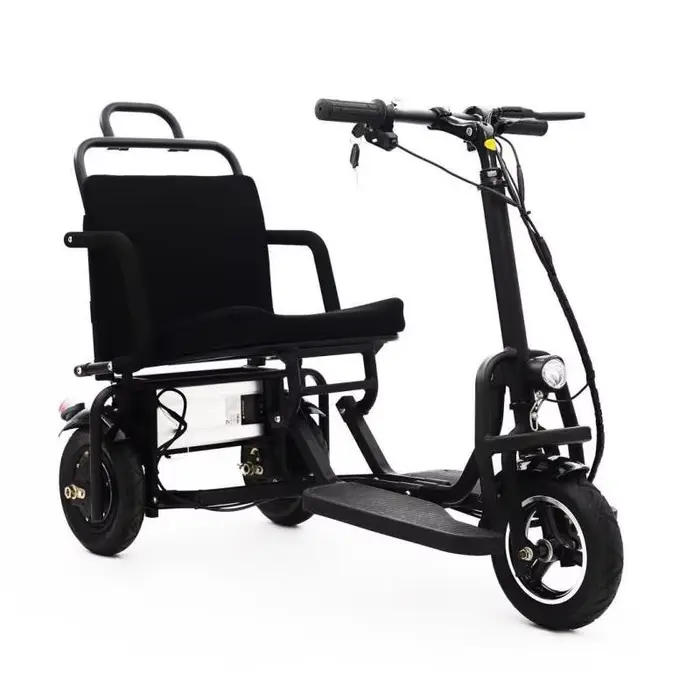 Tricycle électrique pliable à 3 roues avec siège