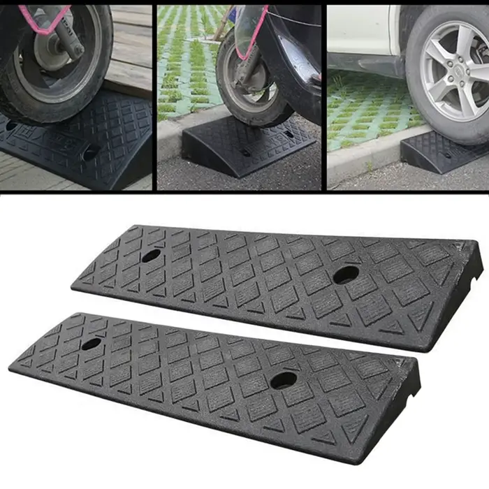 Rampe Kerb en plastique, 2 pièces, rampe de seuil antidérapante, hauteur 30mm, pour voiture, vélos, 
