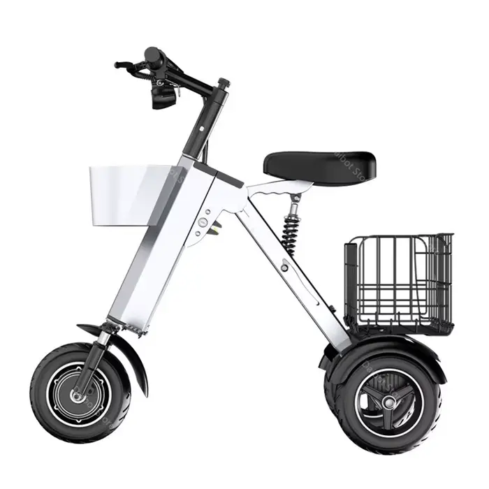 Trottinette Électrique Pliable à 3 Roues avec Siège et mir