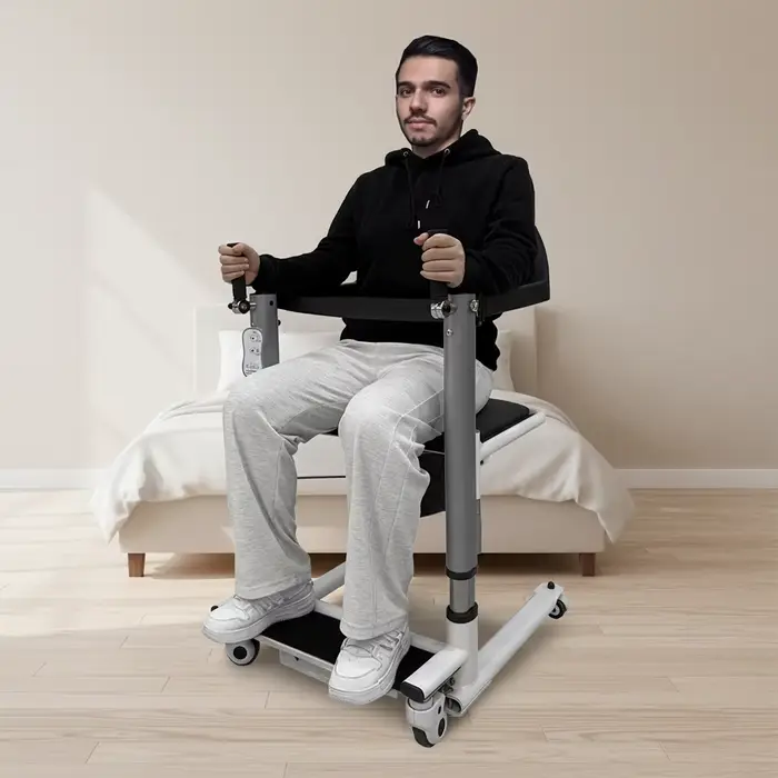 Transfert de fauteuil roulant et de lève-personne pour soins aux patients, fonction réglable robuste