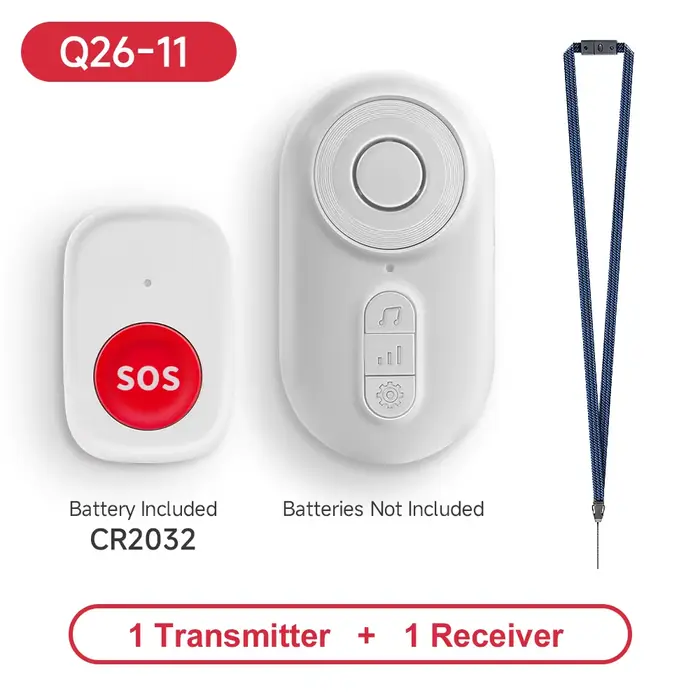 Boutons d'appel sans fil pour soignants, système d'alerte SOS pour la surveillance des personnes âgé