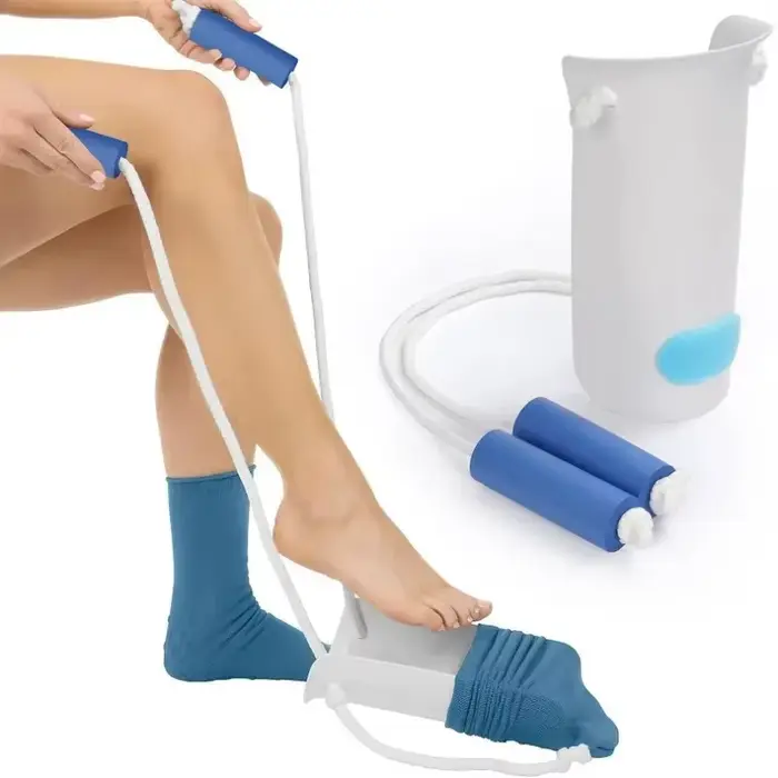 1/2 pièce Dispositif d'aide à la mise de chaussettes sans se pencher