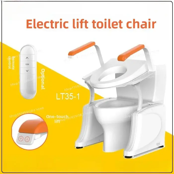 Chaise de toilette électrique avec accoudoirs – Aide à la stationnement et à la levée assistée pour 