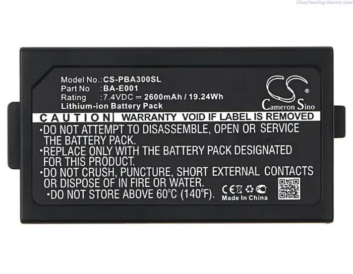 Batterie 2600mAh/3300mAh BA-E001 pour Brother PT-E300
