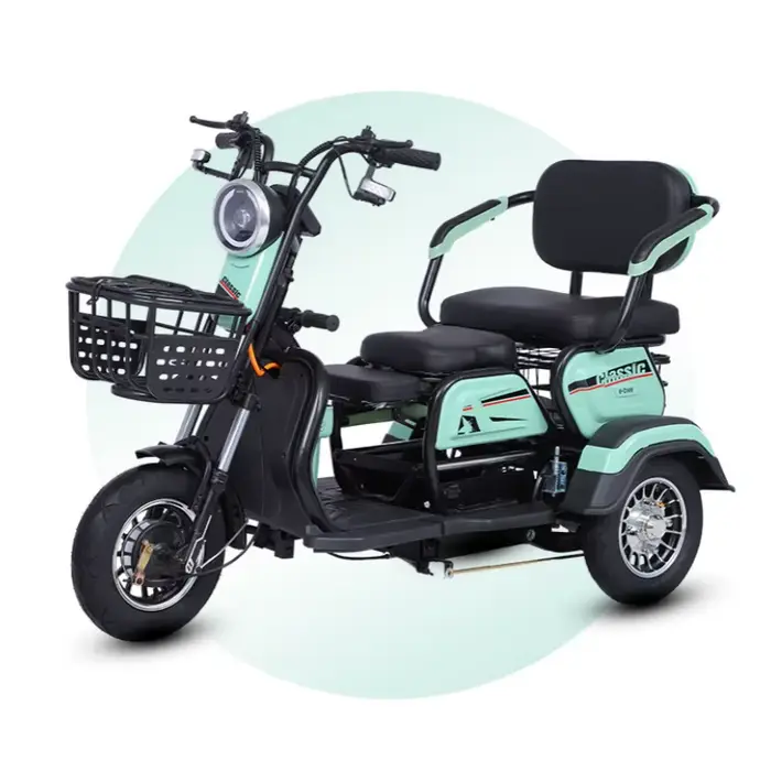 Tricycle électrique avec siège passager pour adultes et personnes âgées