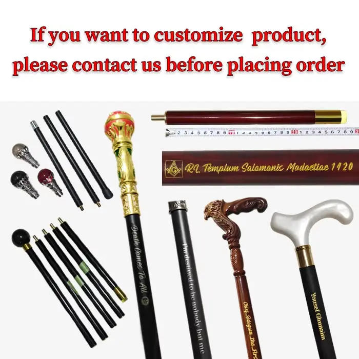 Service de gravure et de personnalisation de la longueur pour cannes de marche pour homme et femme, 
