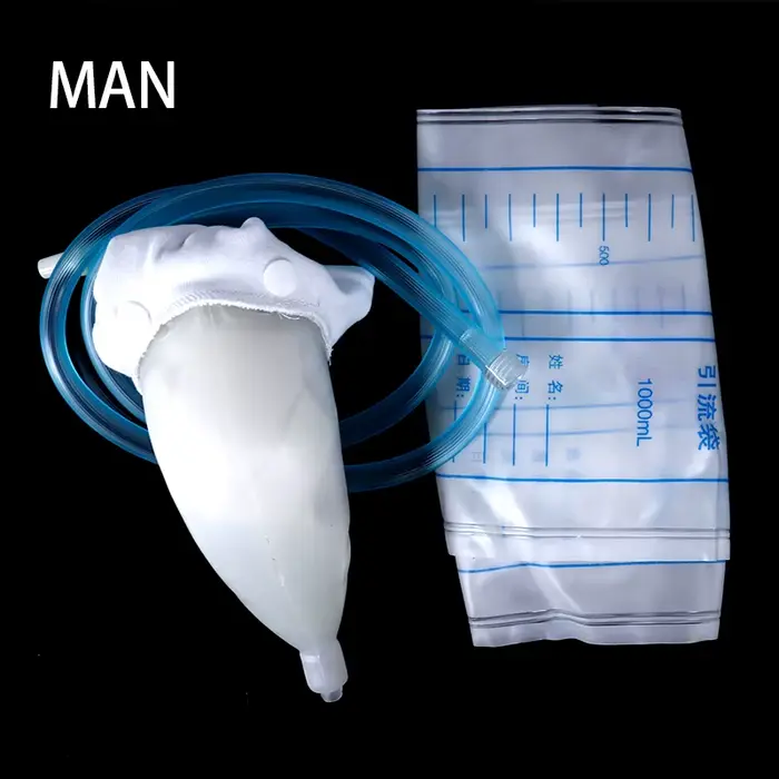 Collecteur d'urine hypoallergénique médical Silicone adultes urinoir avec sacs de cathéter d'urine 1