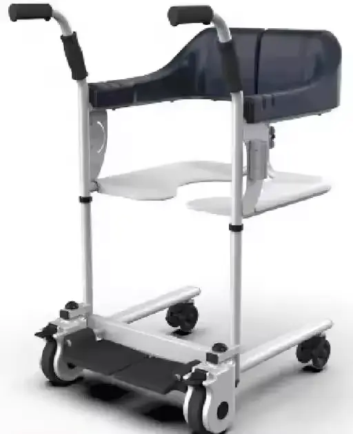 Chaise de toilette mobile pliable réglable pour personnes âgées handicapées, chaise de bain, chaise 