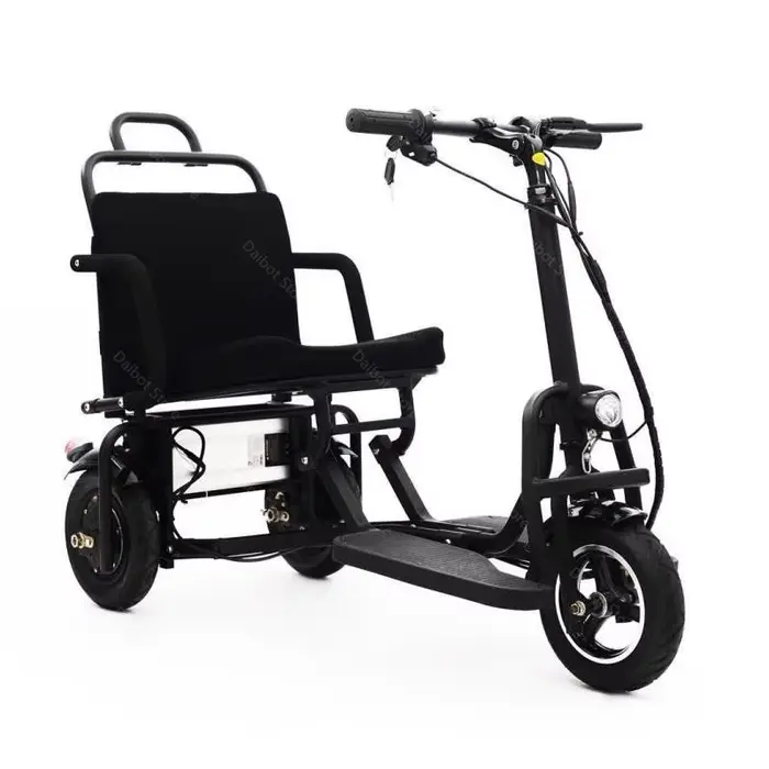 300W/350W 10AH 36V/48V 3 roues Scooter électrique pour personnes âgées 8 pouces/10 pouces Tricycle p