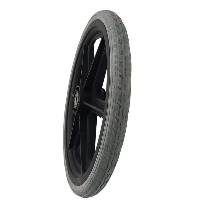 Pneu plein de haute qualité 16x1.75 avec moyeu pour accessoires médicaux arrière de fauteuil roulant de 16 pouces